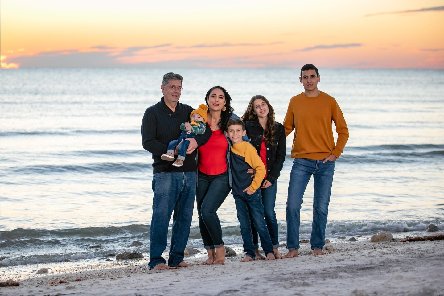 Victoria Brvenik with her family at the beach